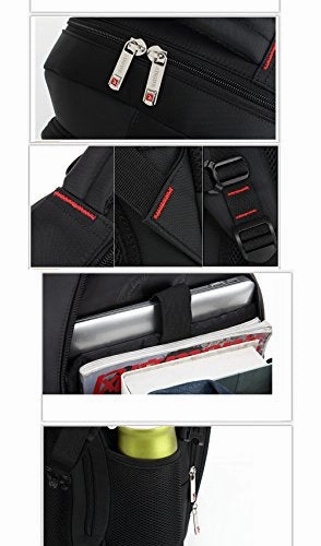 AUGUR Men& Women Laptop Backpack 15.6-17Inch Rucksack Travel Men Notebook Computer Bag 9015-2