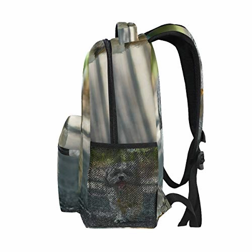 Backpack Travel White Black Shih Tzu School Bookbags Shoulder Laptop Daypack College Bag for Womens