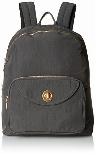 Baggallini Brussels Laptop Chrcl Backpack, Charcoal, One Size