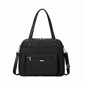 Baggallini Overnight Expandable Laptop Tote With Rfid Phone Wristlet (Black)