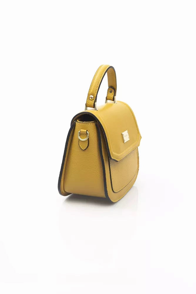 Baldinini Trend Yellow Leather Women Handbag