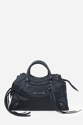 Balenciaga Black Nylon Neo Classic Medium Shoulder Bag