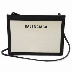 Balenciaga Navy Pouch Canvas Shoulder Bag (Pre-Owned)