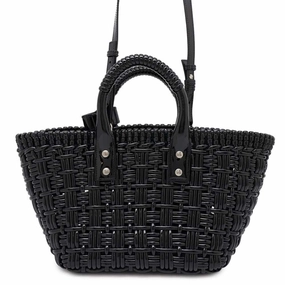Balenciaga Patent Leather Basket Handbag Shoulder Bag (Pre-Owned)