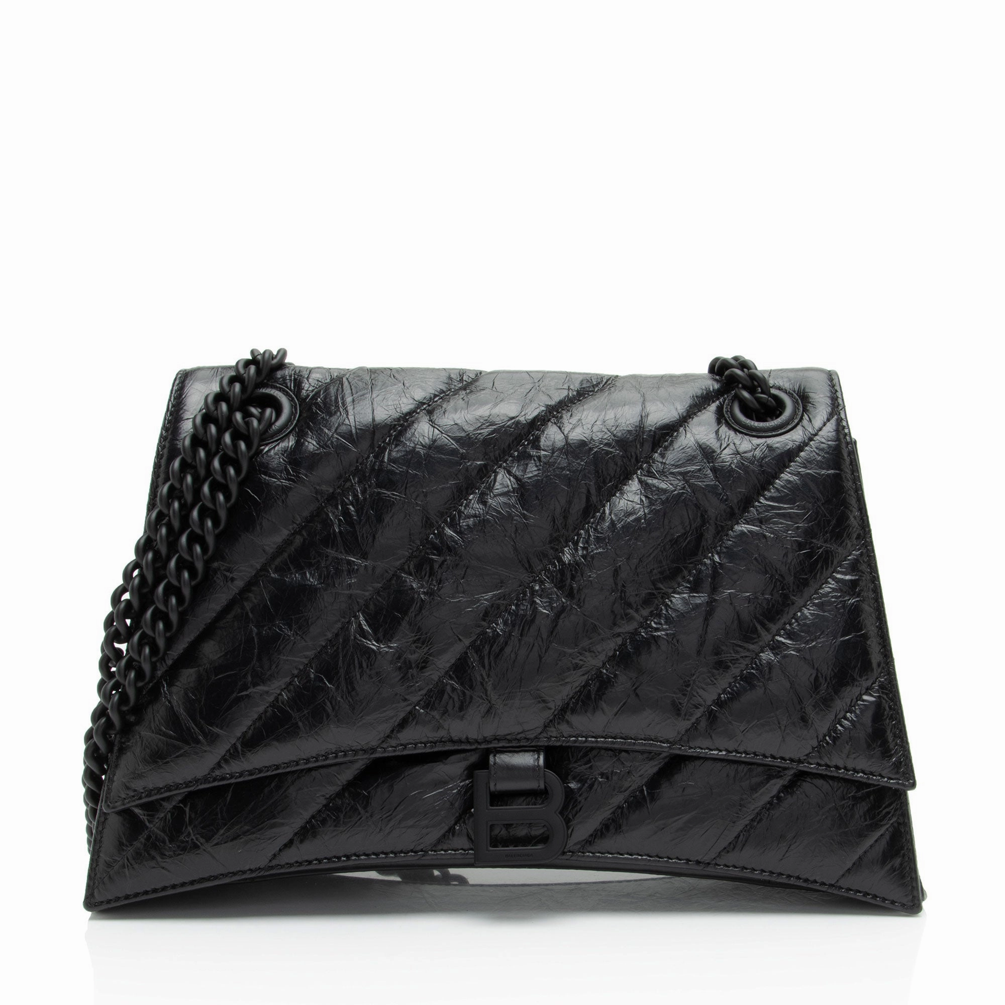 Balenciaga Quilted Leather Crush Medium Shoulder Bag