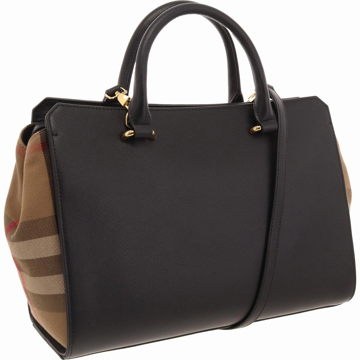 Banwell Womens Mixed Media Leather Satchel Handbag
