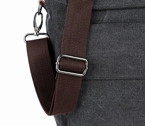 Baosha Bc-07 17Inch Canvas Laptop Computer Bag Messenger Bag Multicompartment Briefcase (Black)