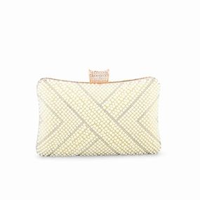 Beige Bridal Clutch P24357