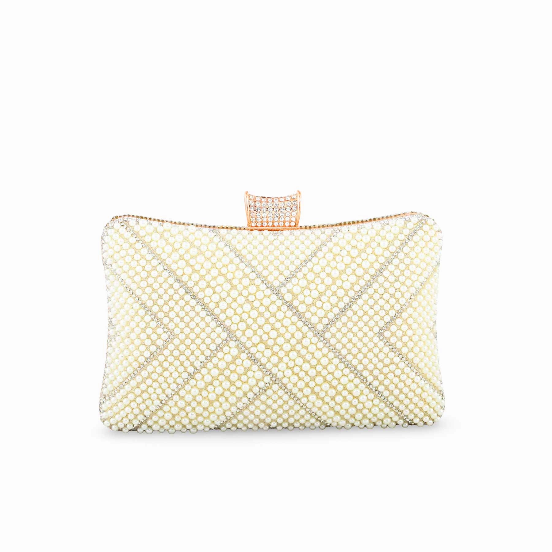 Beige Bridal Clutch P24357