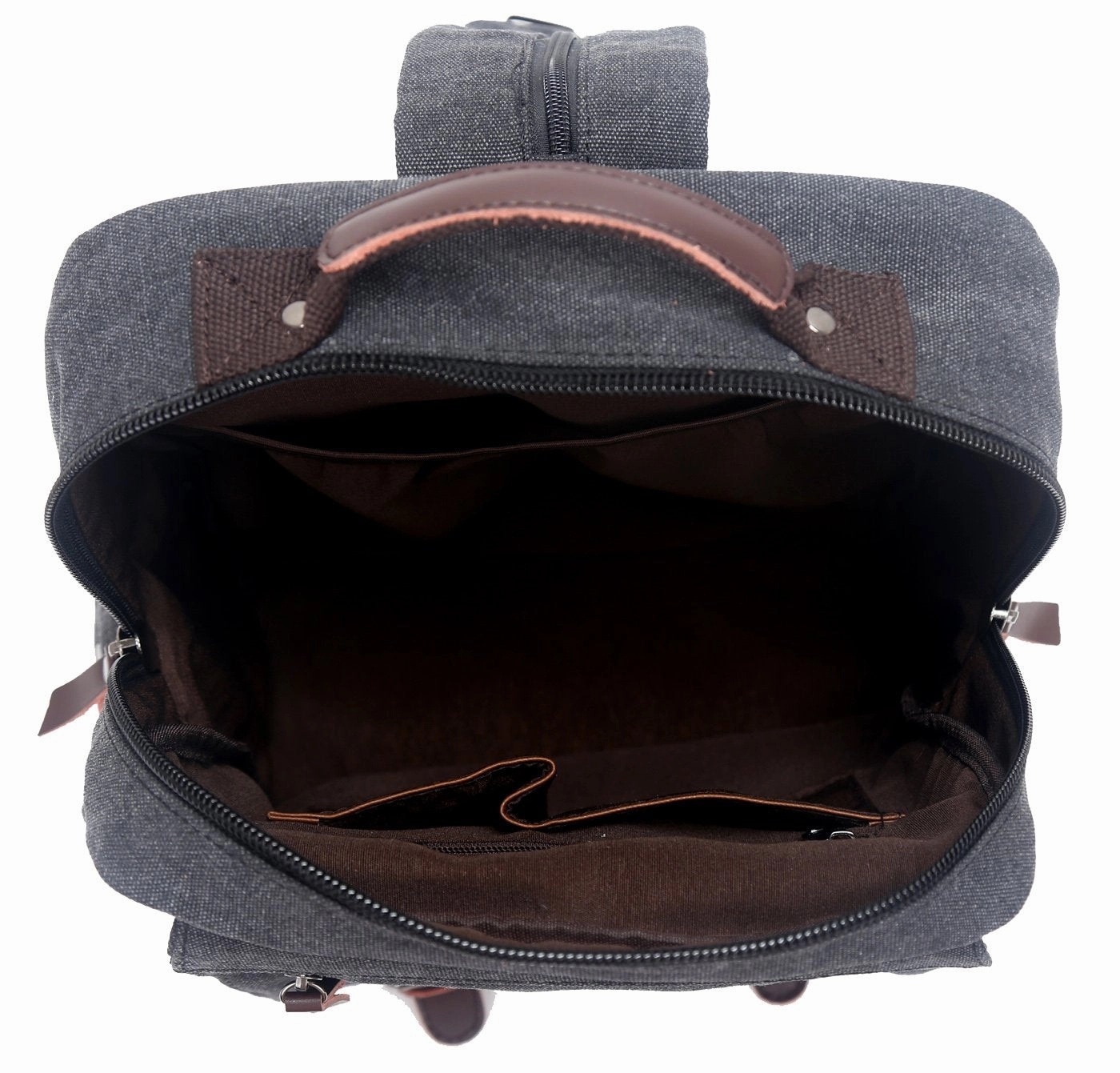 Berchirly Vintage Small College Shoulder Backpack Laptop Bag Multi-functinal Travel Outdoor Camping Rucksack