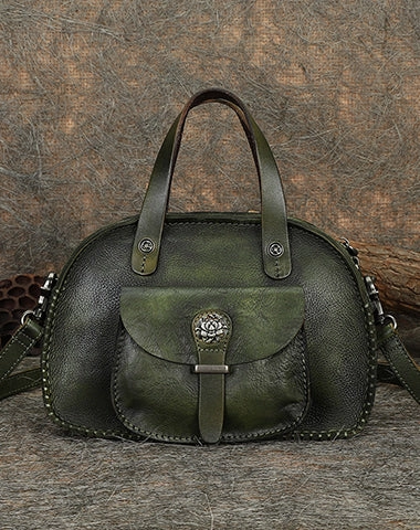 Best Red Leather Womens Vintage Handbag Handmade Crossbody Purse for Ladies