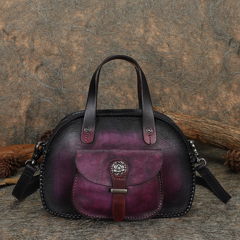 Best Red Leather Womens Vintage Handbag Handmade Crossbody Purse for Ladies