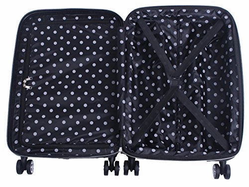 BETSEY JOHNSON Skull Party 3 Piece Expandable Hardside Spinner Luggage Set