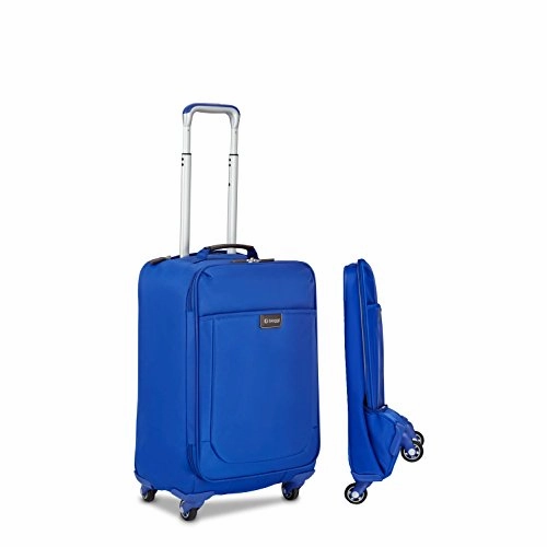Biaggi Leggero 22-inch Foldable Carry-on Spinner Upright Suitcase Pink