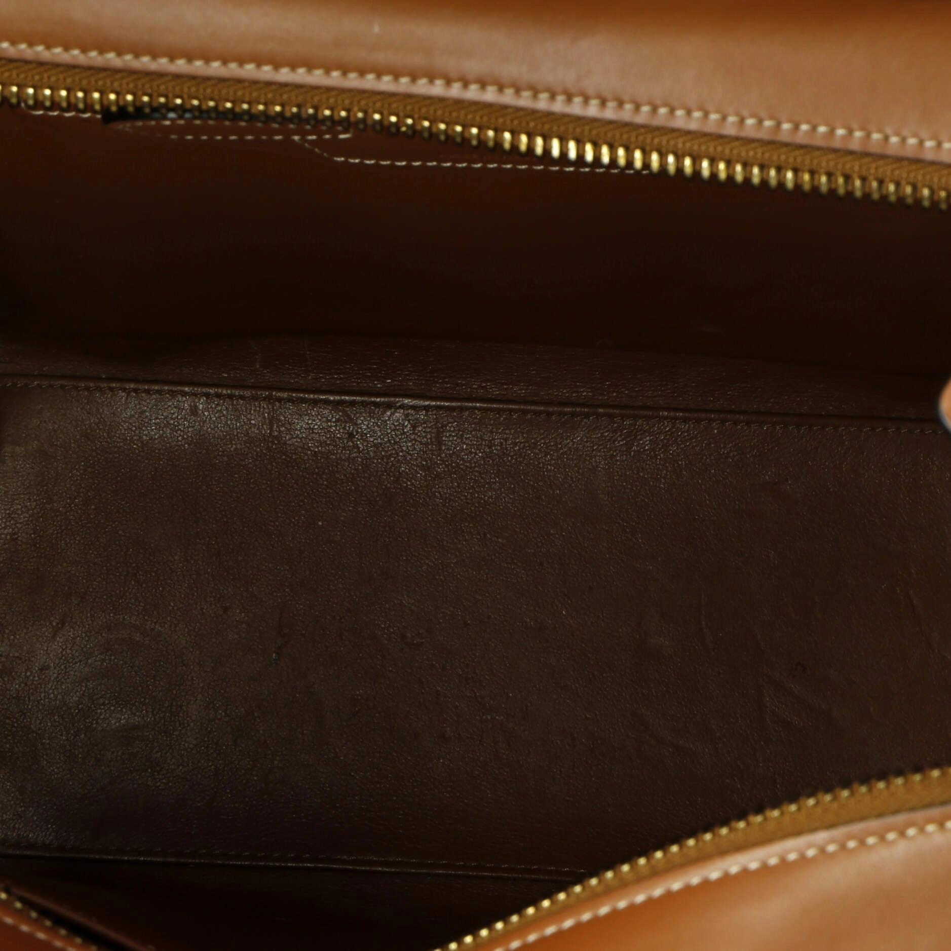 Bicolor Luggage Bag Canvas and Leather Nano