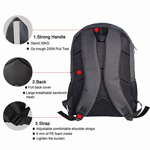 Bigcardesigns Galaxy Wolf Backpack For Boys School Book Bag Teenagers