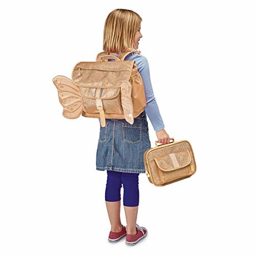 Bixbee Kids Backpack, Sparkalicious Gold Butterflyer, Medium