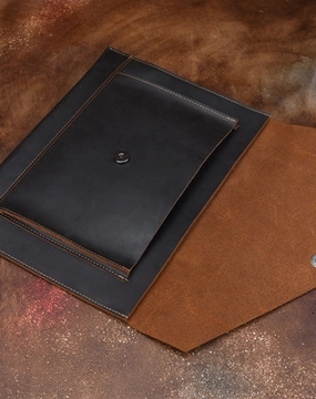 BLACK and BROWN MENS LEATHER SLIM CLUTCH PURSE BAG CLUTCH BAG FOR MEN