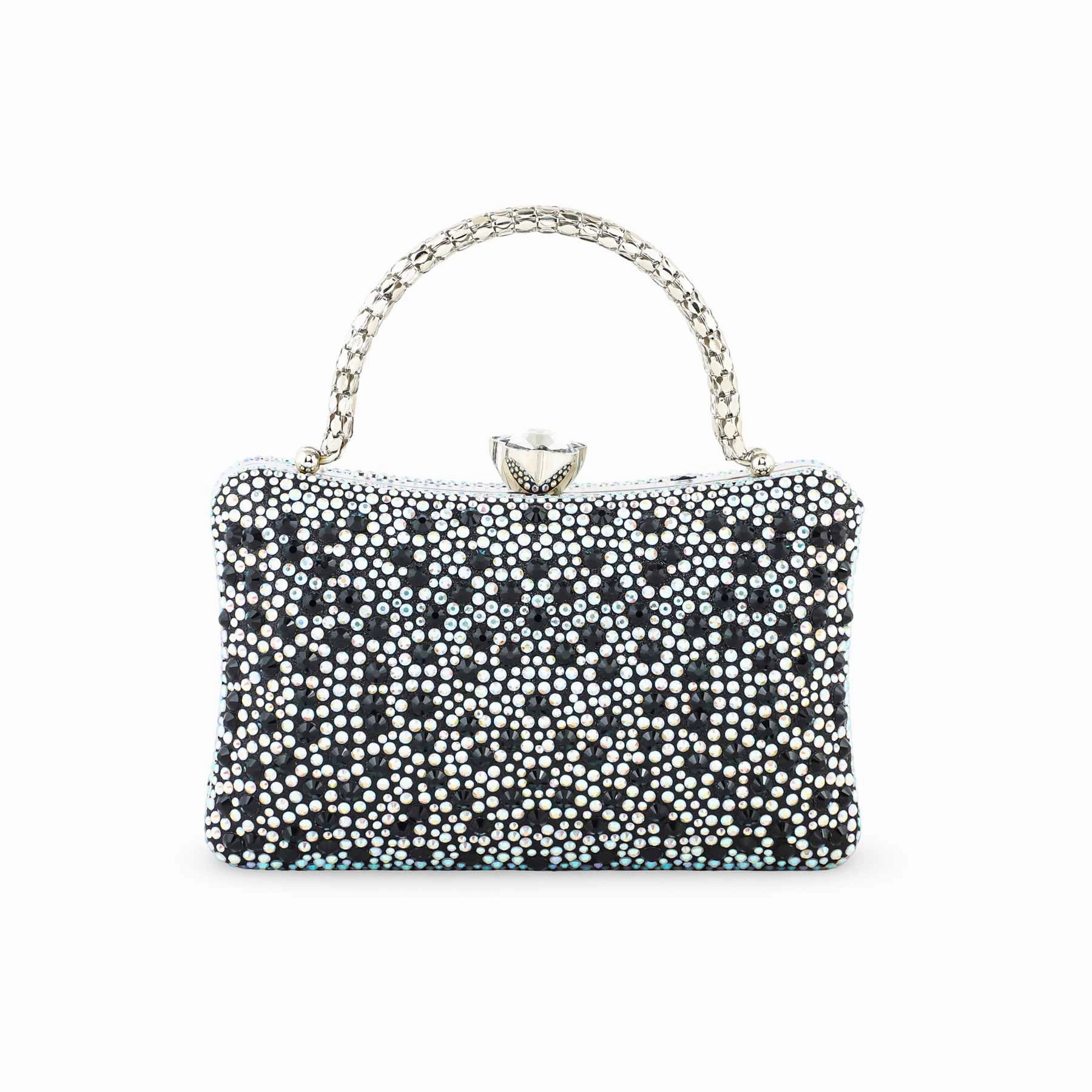 Black Fancy Clutch For Ladies P24386