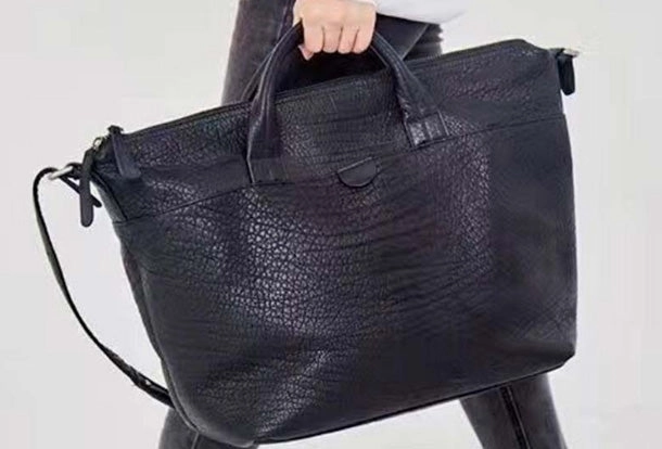 Black Fashion Leather Handbag Work Bag Shoulder Bag Purse For Women
