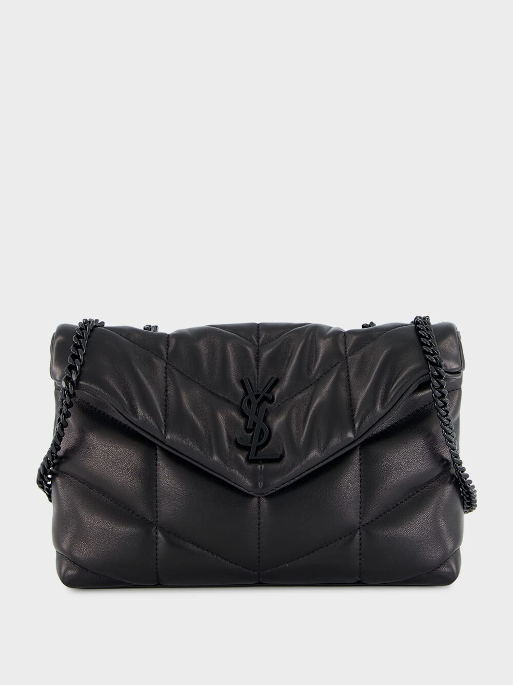 Black Toy Puffer Bag in Lambskin