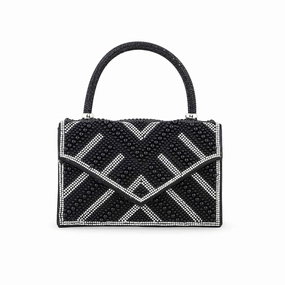 Blkwht Bridal Clutch P24366