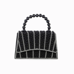 Blkwht Bridal Clutch P24367