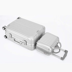 Boarding Suitcase, Trolley Case Universal Wheel Aluminum Frame Suitcase, Retro Luggage 20 Inch Boarding Case