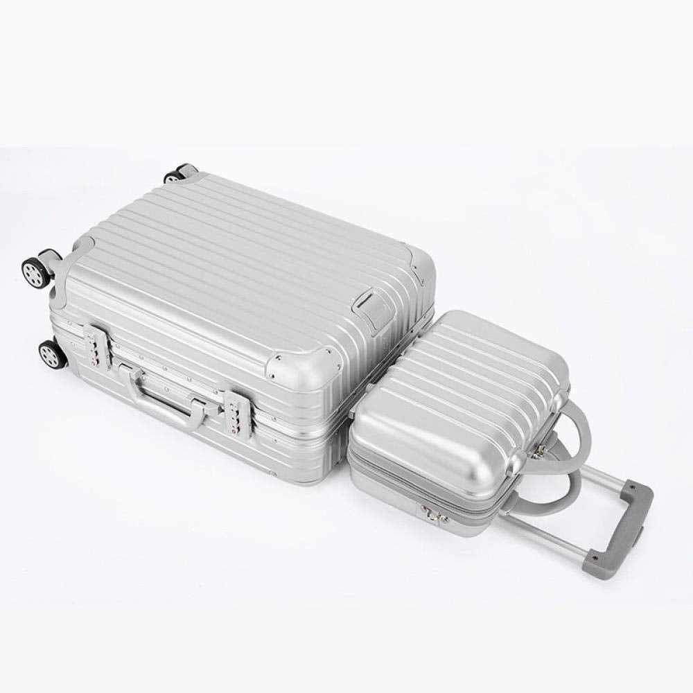 Boarding Suitcase, Trolley Case Universal Wheel Aluminum Frame Suitcase, Retro Luggage 20 Inch Boarding Case