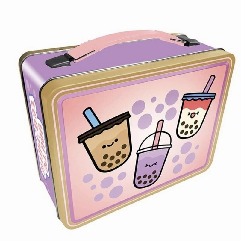 Boba Tea Embossed Tin Fun Box