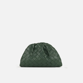 Bottega Veneta - Mini Pouch - Forest Green Intrecciato GHW - Pre-Loved