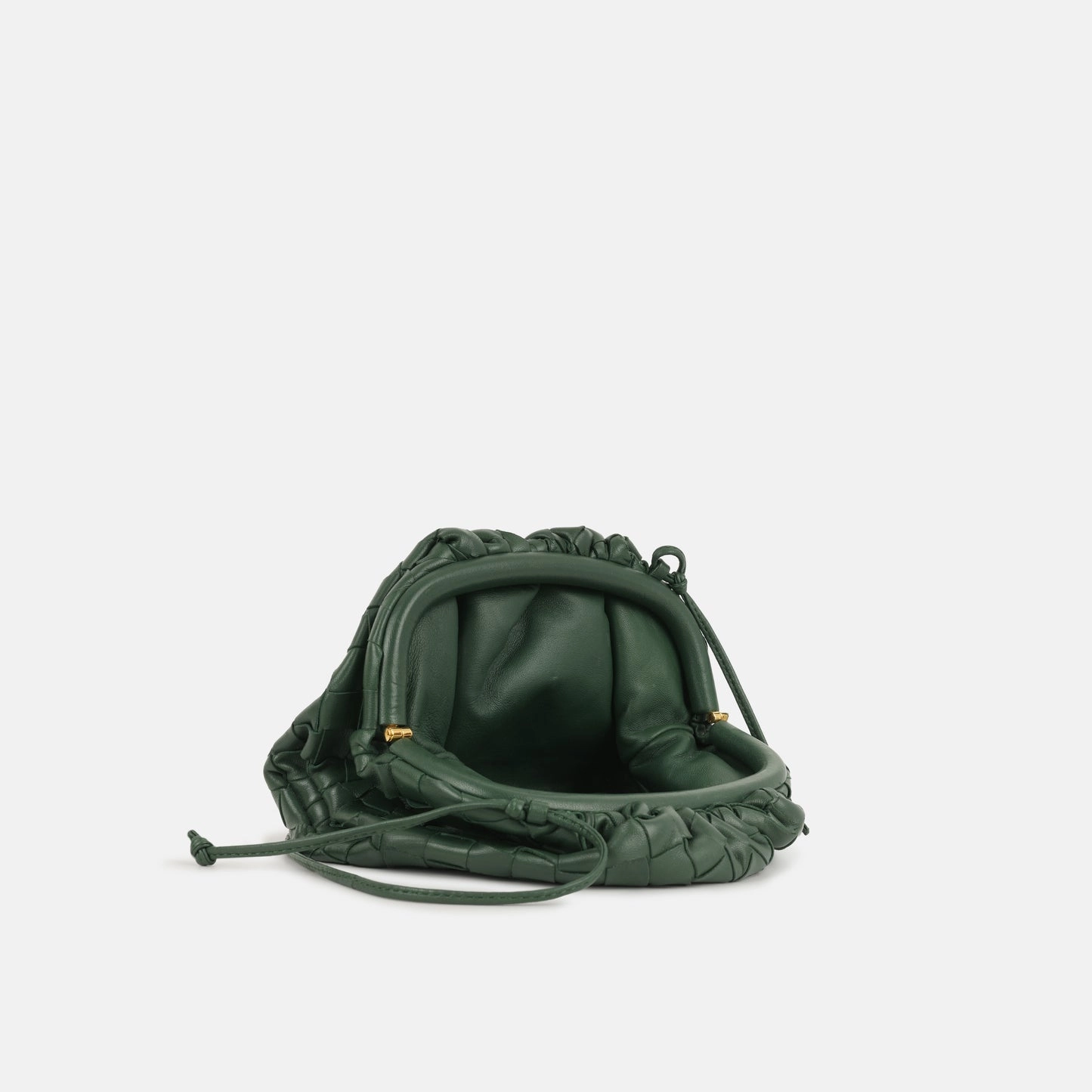 Bottega Veneta - Mini Pouch - Forest Green Intrecciato GHW - Pre-Loved
