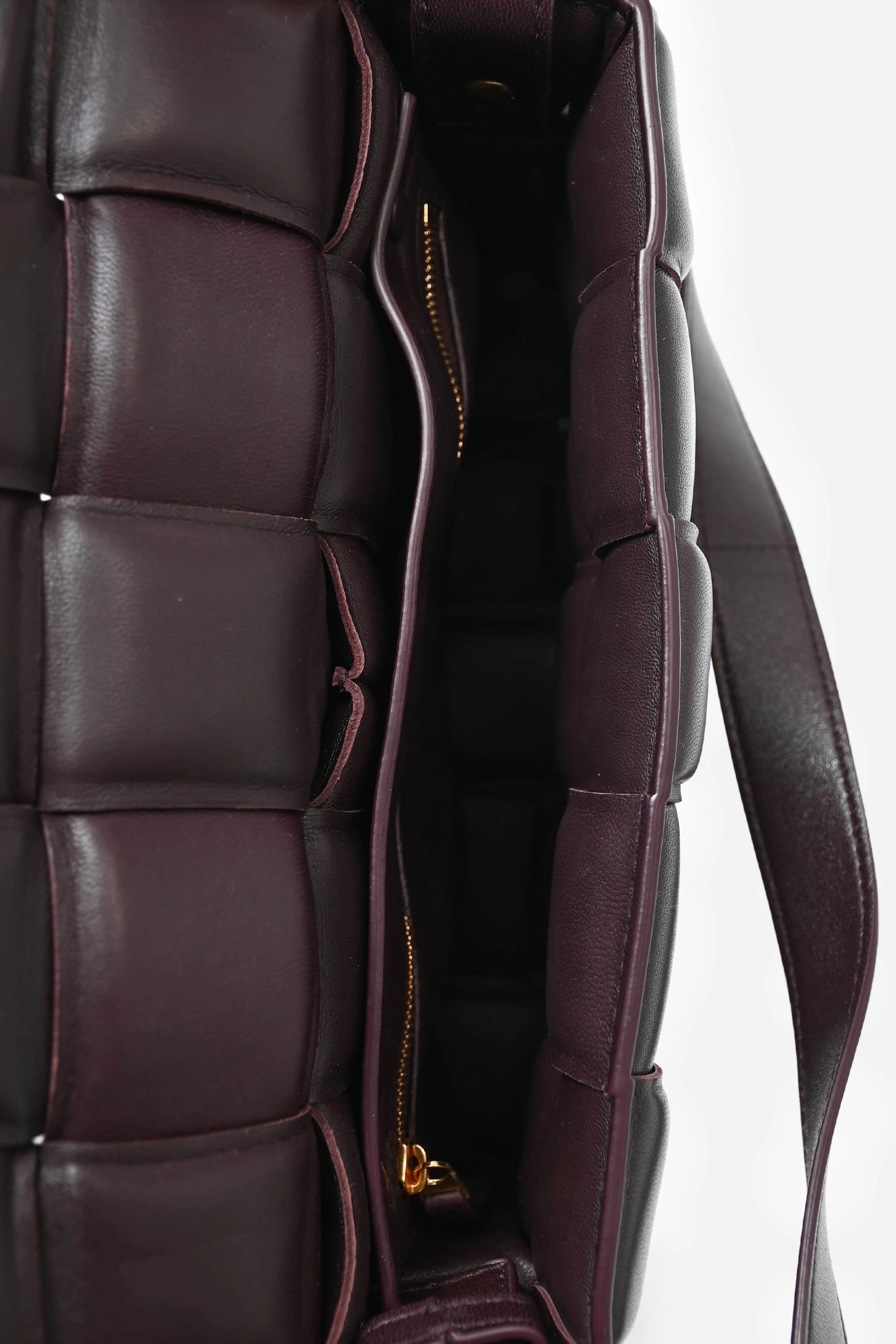Bottega Veneta Dark Purple Padded Leather Cassette Crossbody Bag