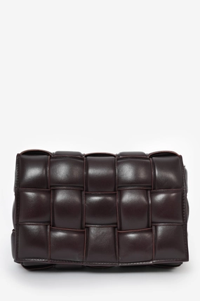 Bottega Veneta Dark Purple Padded Leather Cassette Crossbody Bag