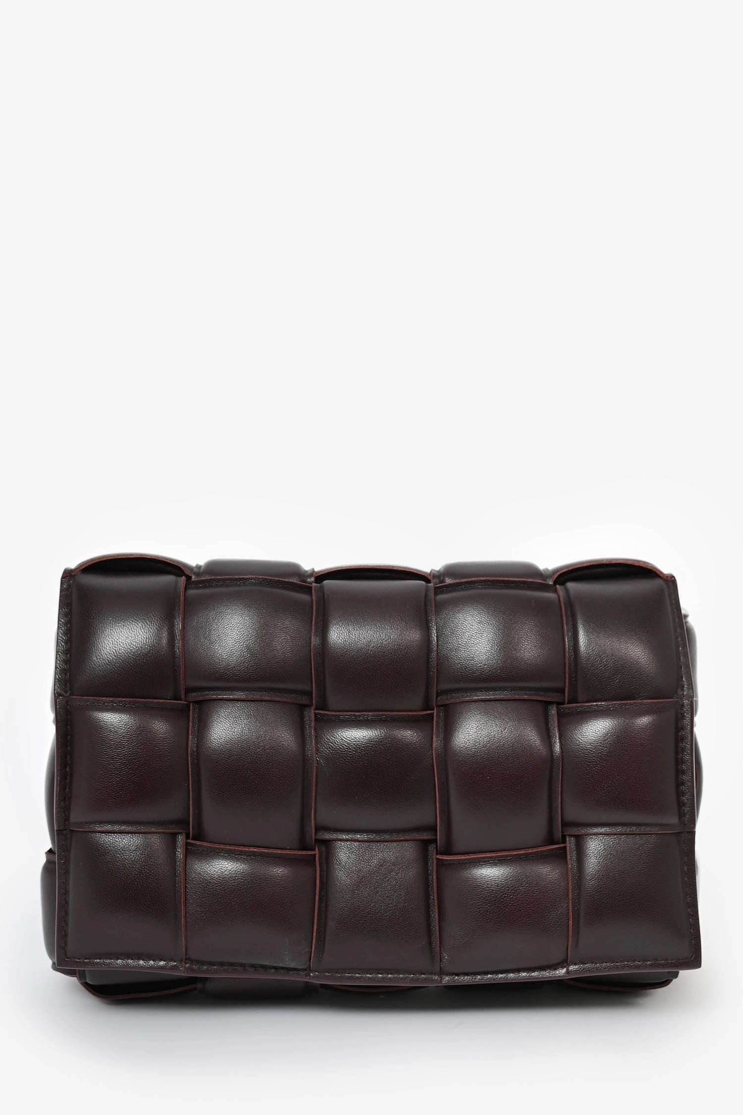 Bottega Veneta Dark Purple Padded Leather Cassette Crossbody Bag
