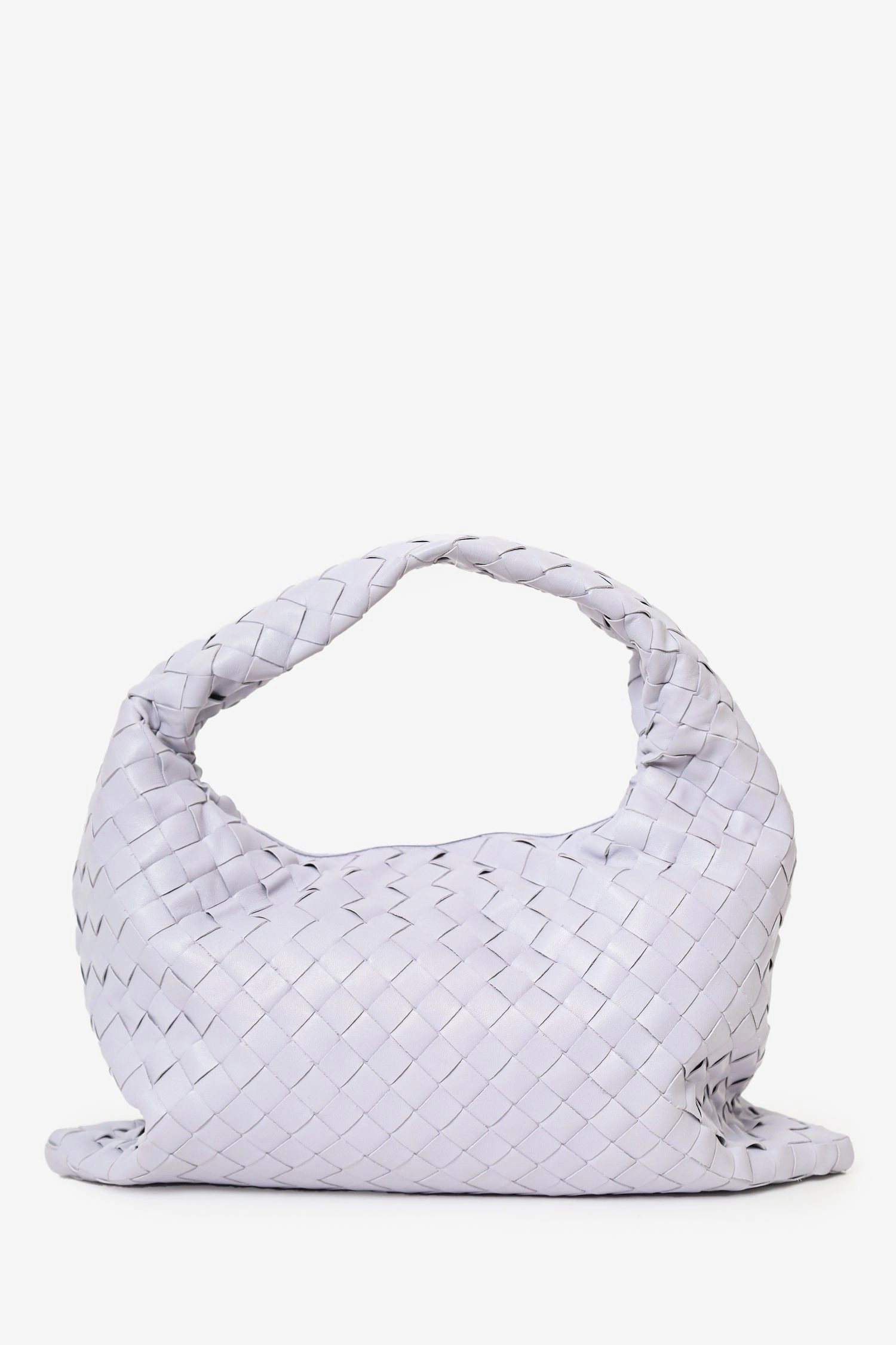 Bottega Veneta Lilac Purple Intrecciato Leather Hop Hobo Bag