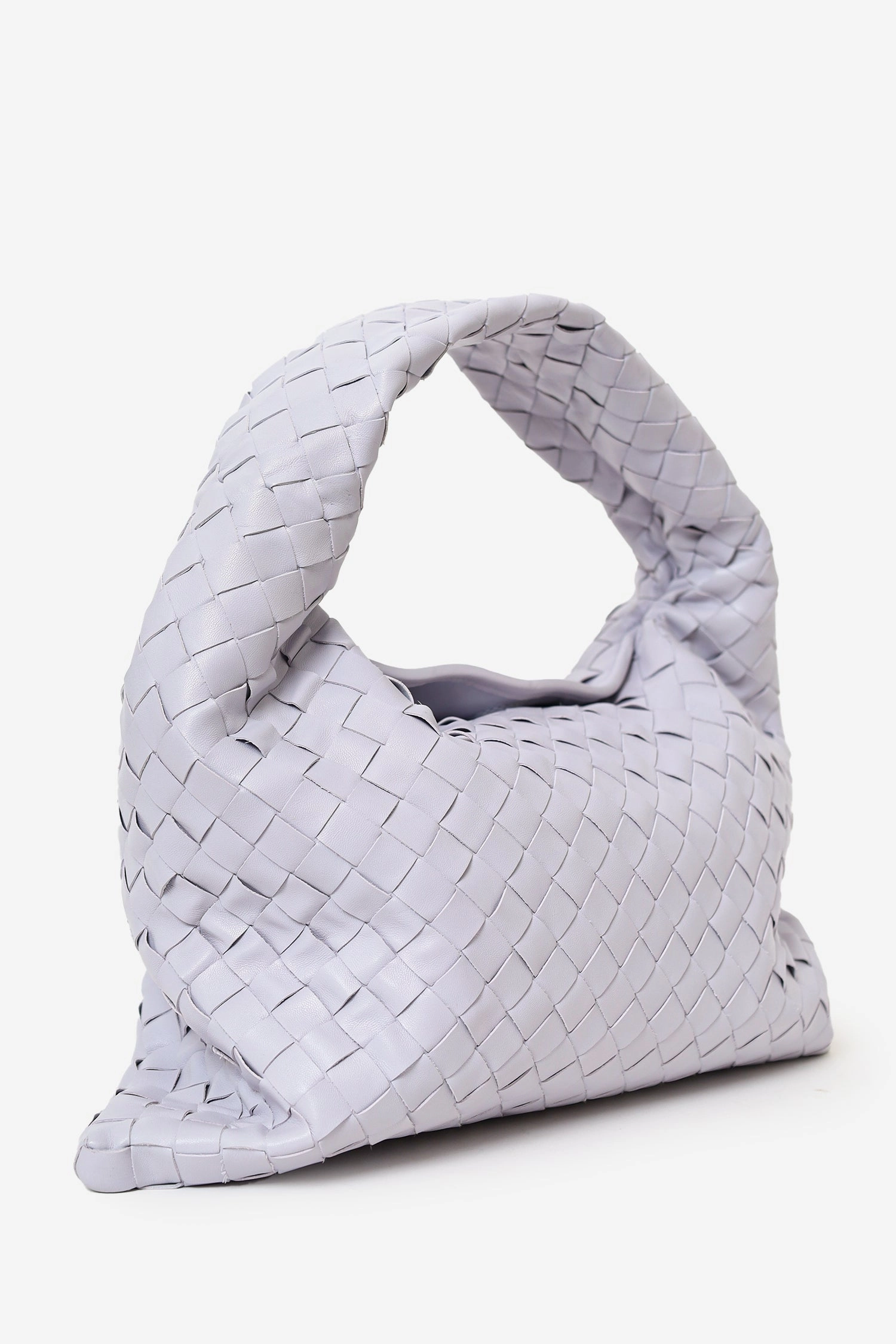 Bottega Veneta Lilac Purple Intrecciato Leather Hop Hobo Bag