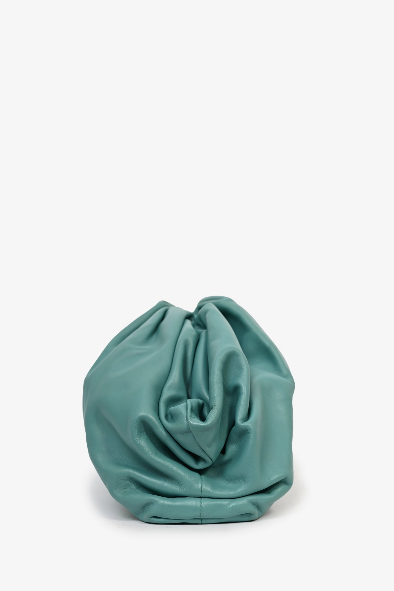 Bottega Veneta Teal Leather Large Classic Pouch
