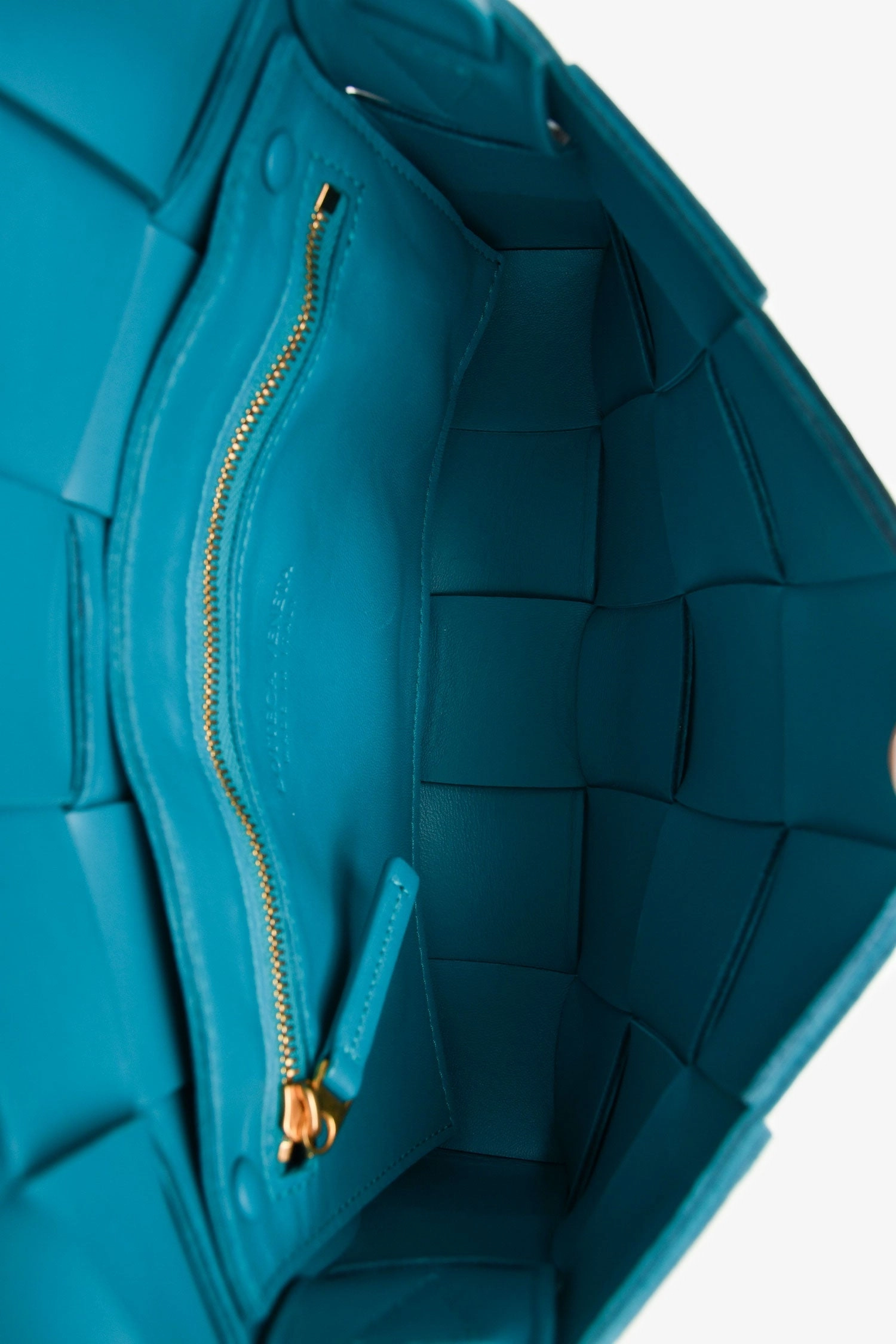 Bottega Veneta Turquoise Leather Cassette Crossbody