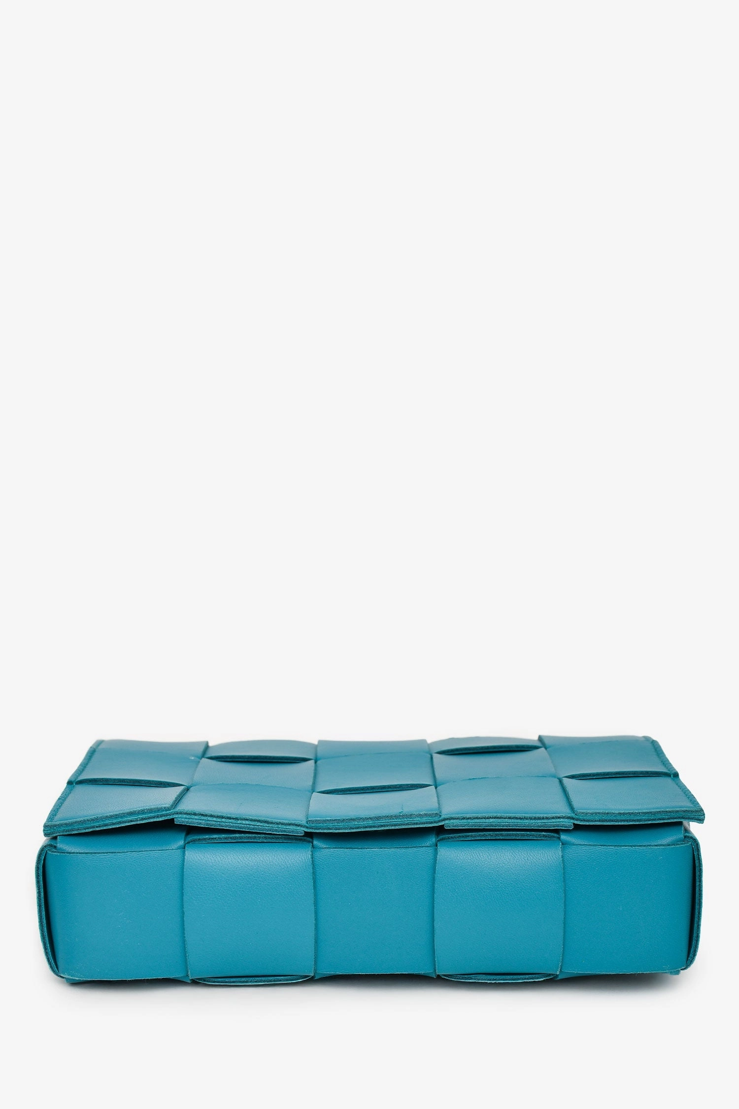 Bottega Veneta Turquoise Leather Cassette Crossbody