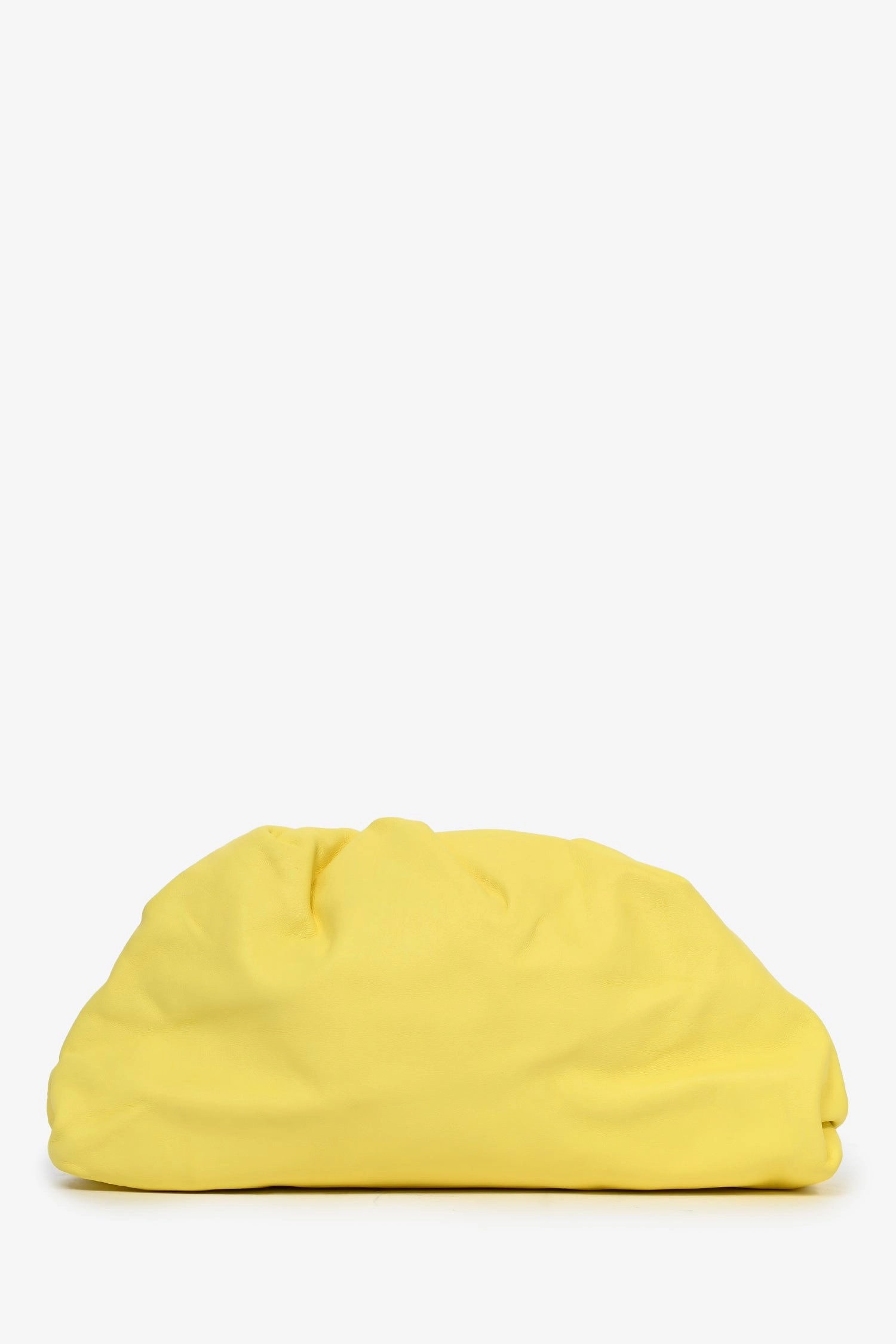 Bottega Veneta Yellow Leather Large Classic Pouch