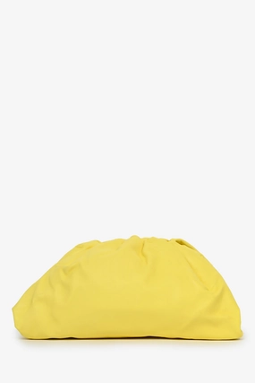 Bottega Veneta Yellow Leather Large Classic Pouch