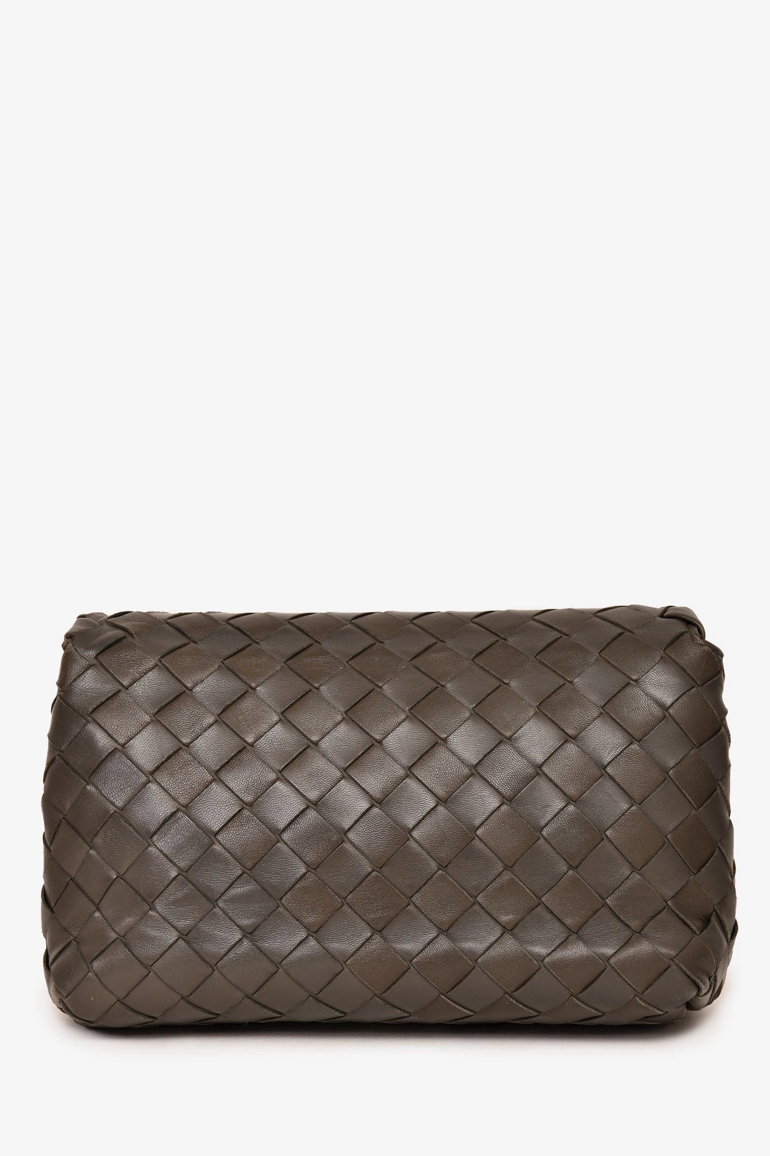 Bottega Venetta Grey Leather Intrecciato Flag bag