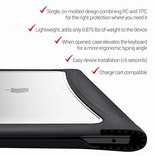 Brenthaven Edge Case Designed for Apple MacBook Air 13 Inch 2019 with Retina True Tone Display for School, Business and Office Use  Gray, Durable, Rugged Protection from Impact and Compression