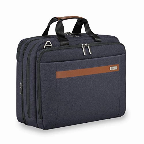 Briggs & Riley Kinzie Street Medium Expandable Brief Briefcase, Navy, One Size