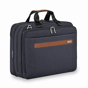 Briggs & Riley Kinzie Street Medium Expandable Brief Briefcase, Navy, One Size