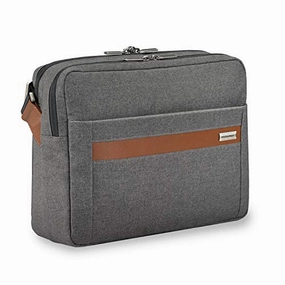 Briggs & Riley Kinzie Street Micro Messenger Laptop Bag, Grey, One Size