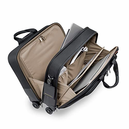Briggs & Riley @work Large Spinner Briefcase (BLACK, FREE MONOGRAMMING)