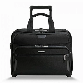 Briggs & Riley @Work Luggage Expandable Rolling Brief, Black, One Size
