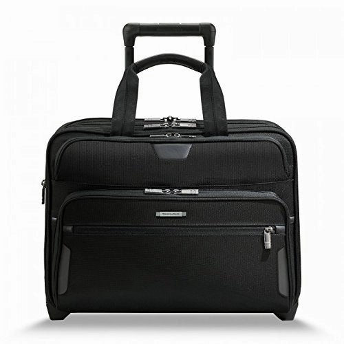 Briggs & Riley @Work Luggage Expandable Rolling Brief, Black, One Size
